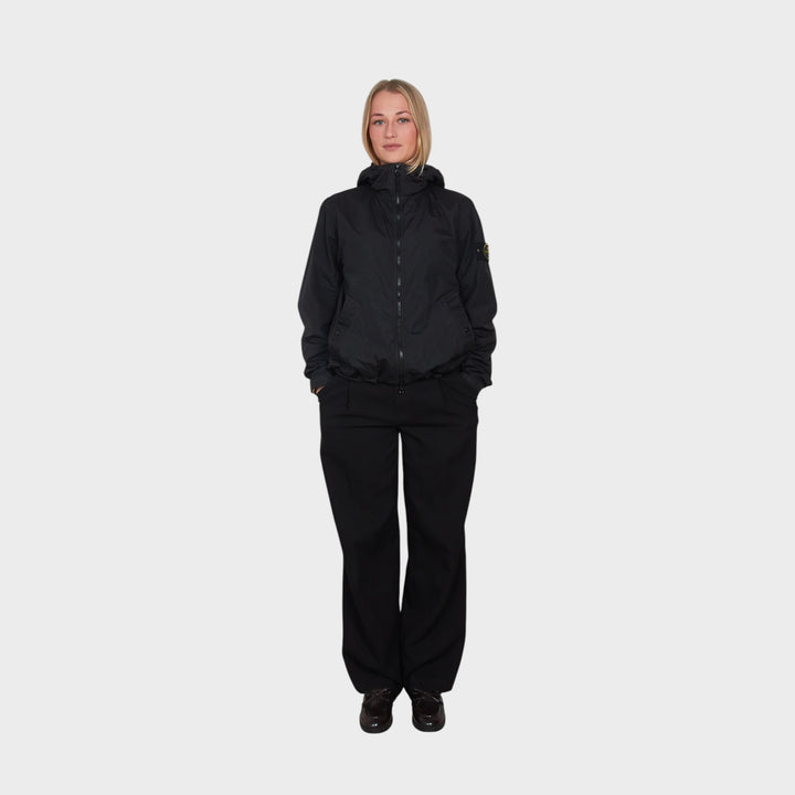 Stone Island Garment Dyed Crinkle Reps Nylon Jakke I Sort