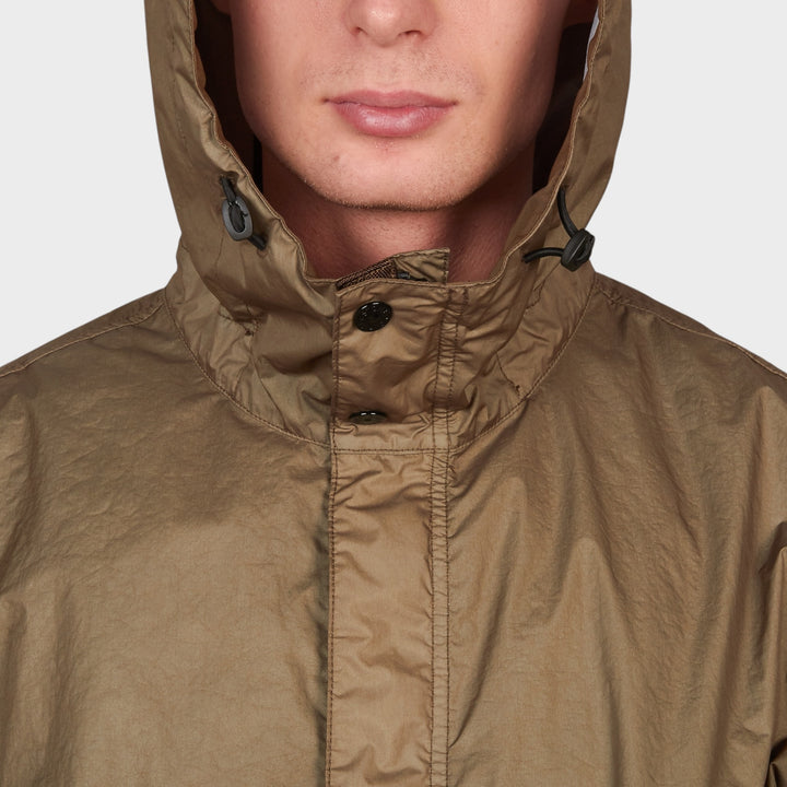 Stone Island Membrana 3L TC Long Hooded Coat I Military Green
