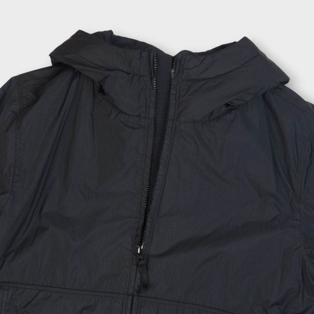 Stone Island Crinkle Reps Nylon Hooded Jakke I Navy