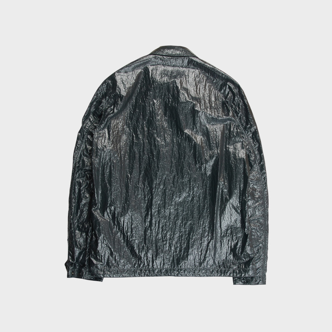 Stone Island Crinkled Nylon Overshirt I Dark Green