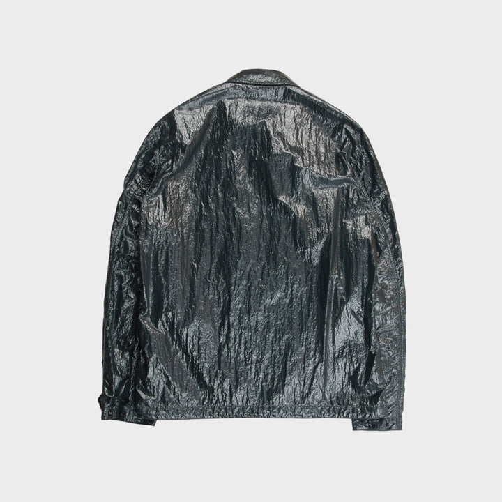 Stone Island Crinkled Nylon Overshirt I Dark Green
