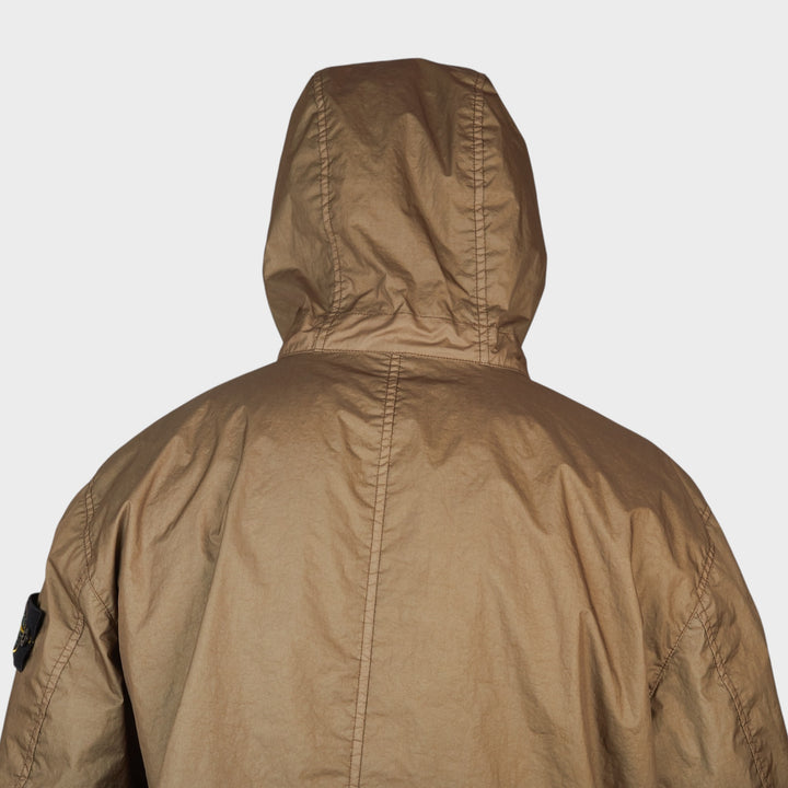 Stone Island Membrana 3L TC Long Hooded Coat I Military Green