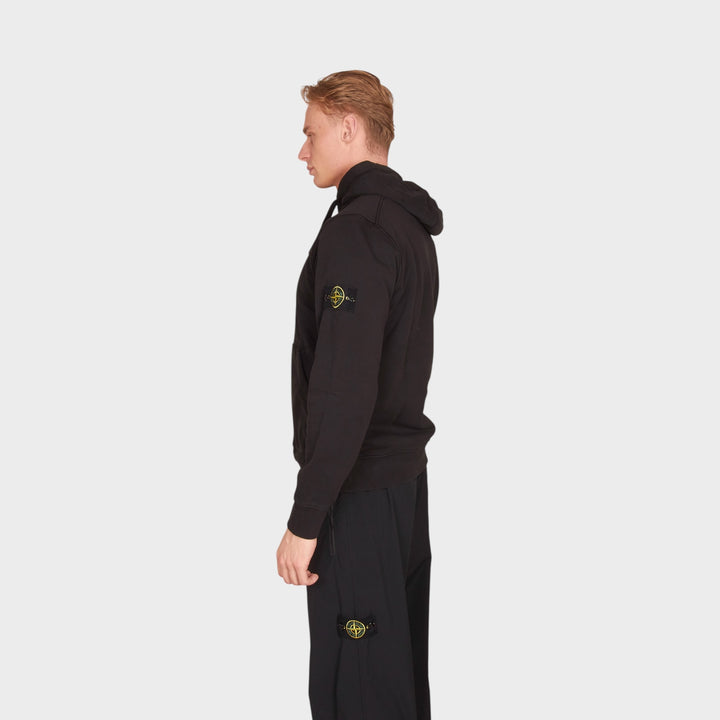 STONE ISLAND FELPA HOODIE I BLACK