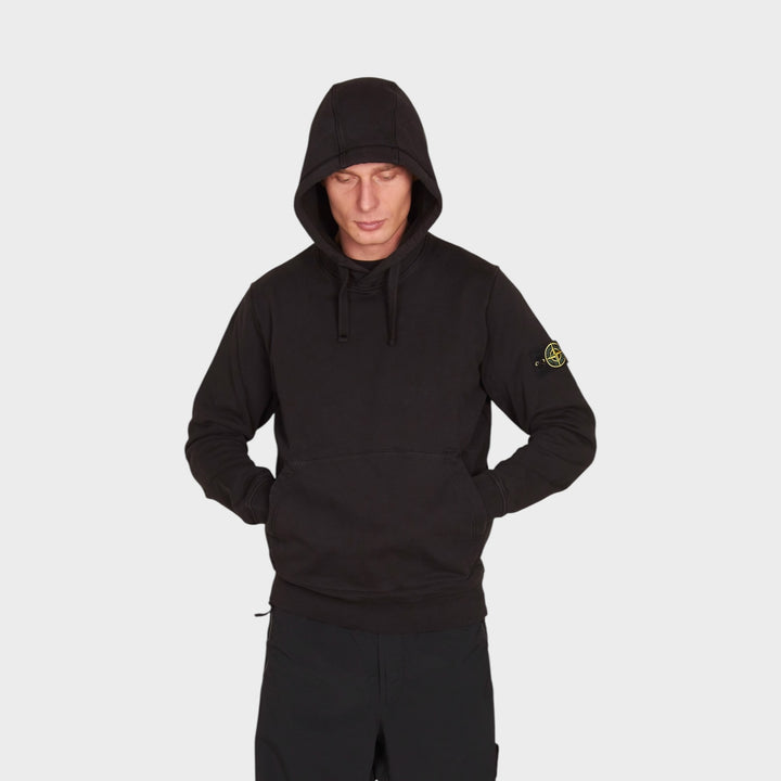 STONE ISLAND FELPA HOODIE I BLACK