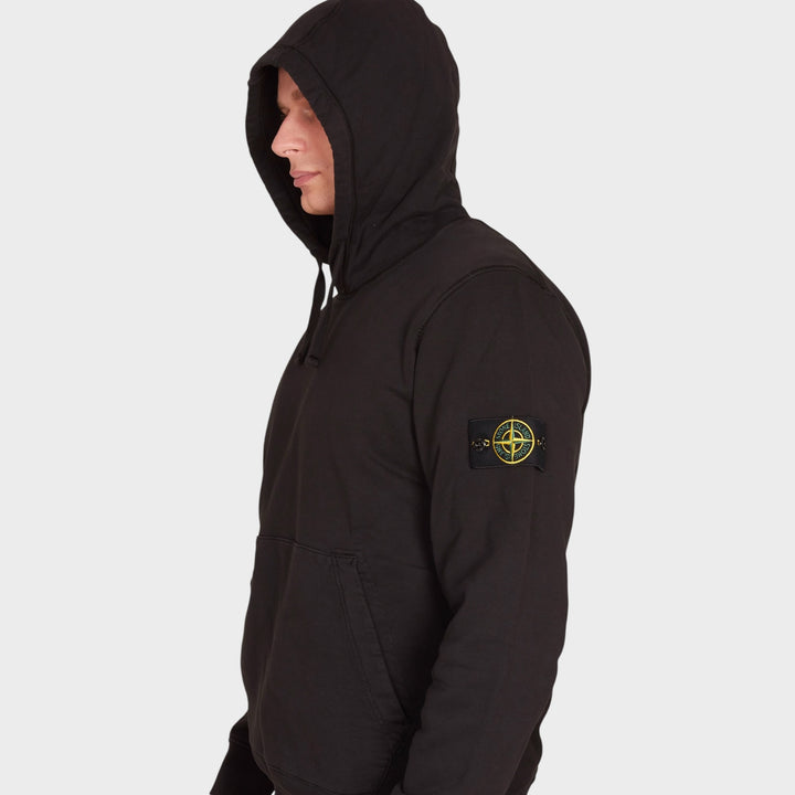 STONE ISLAND FELPA HOODIE I BLACK