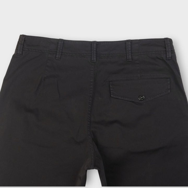 Stone Island Stretch Organic Satin Bukser I Sort