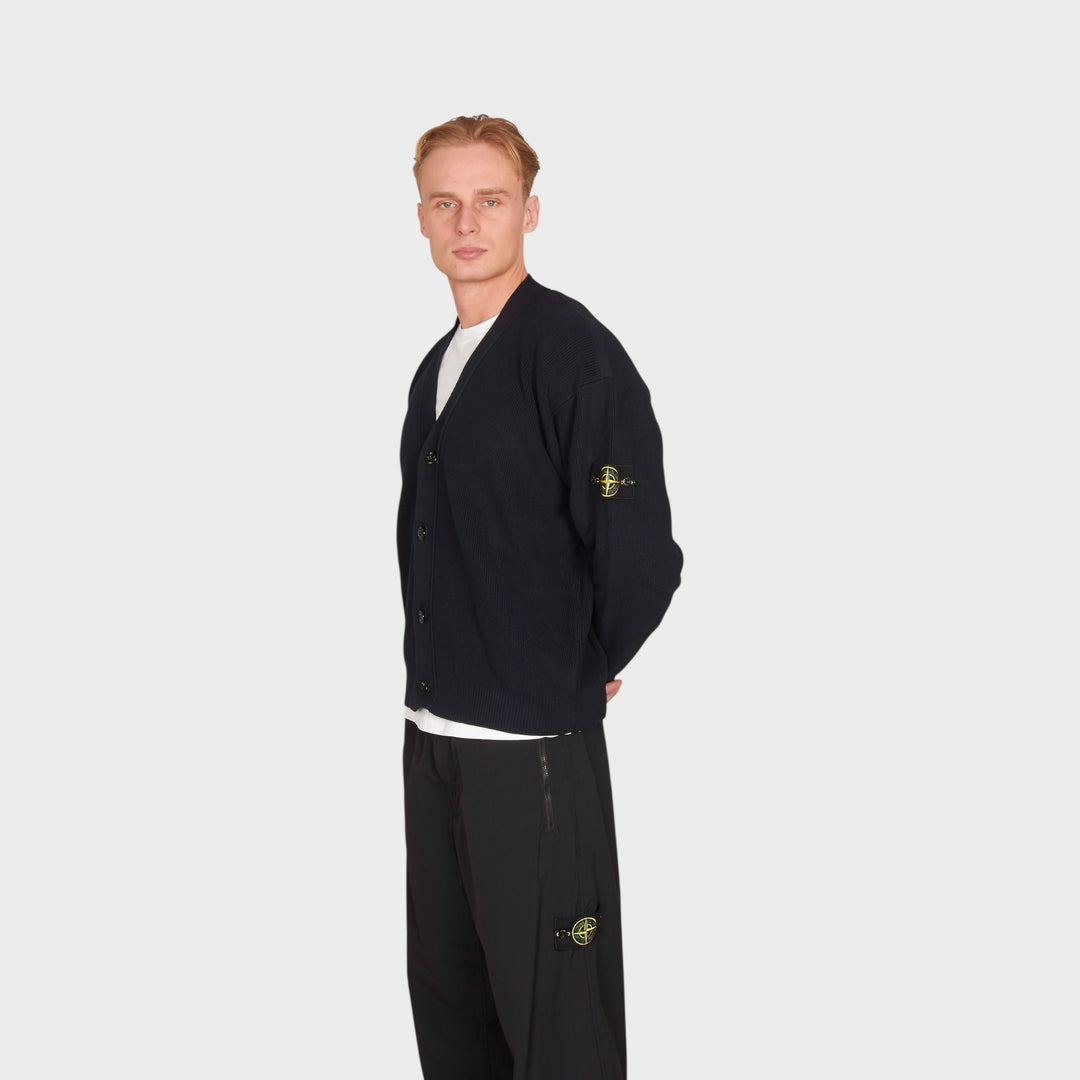 Stone Island V-Neck Cardigan I Navy