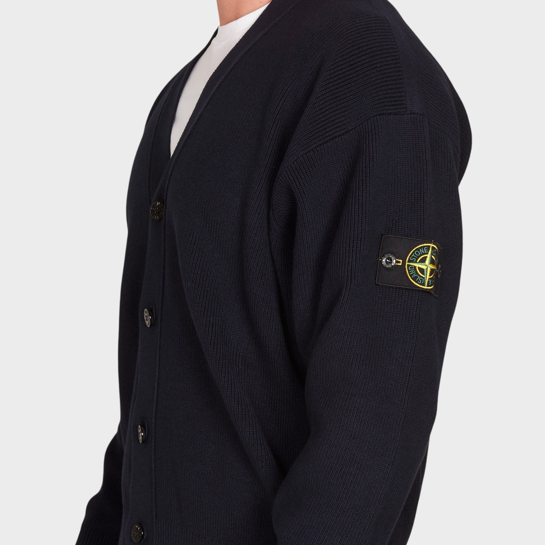 Stone Island V-Neck Cardigan I Navy