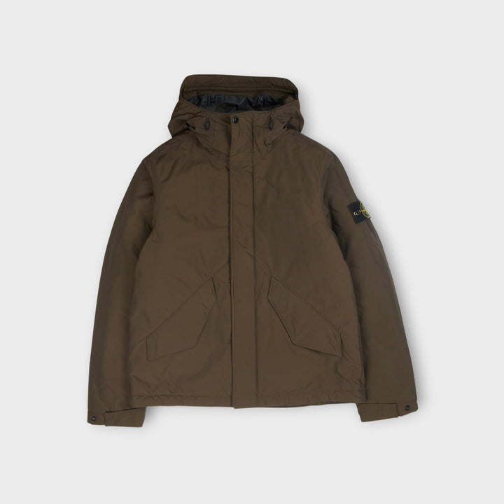 Stone Island Micro Twill Hooded Jakke I Coal Grey