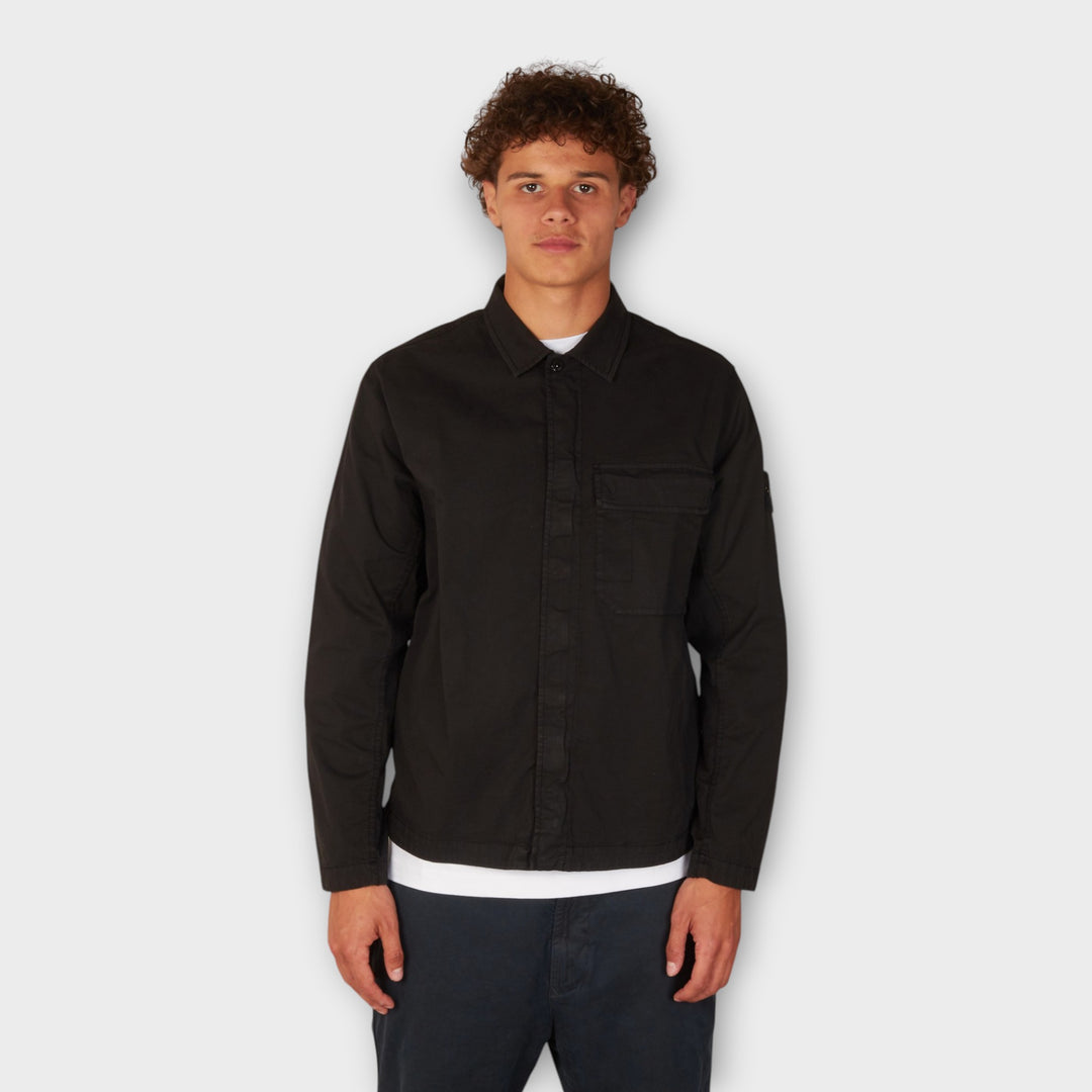 Stone Island Stretch Organic Cotton Twill Overshirt I Sort