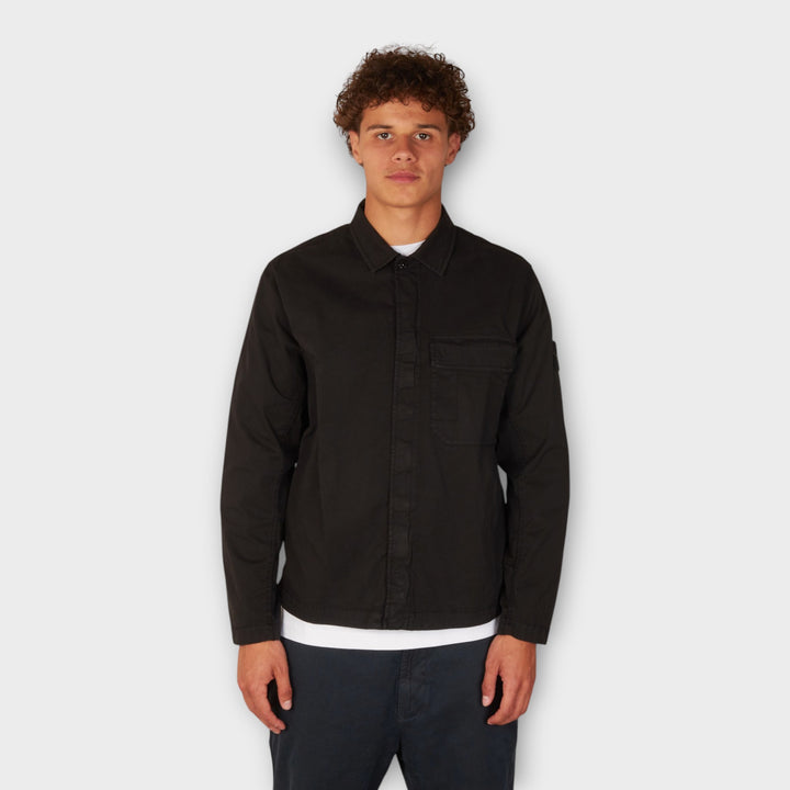 Stone Island Stretch Organic Cotton Twill Overshirt I Sort