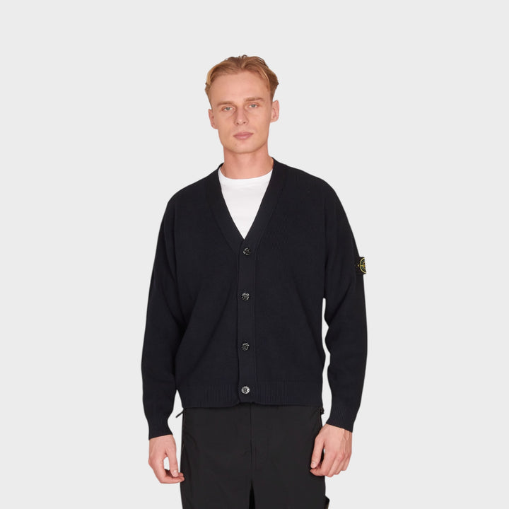 Stone Island V-Neck Cardigan I Navy