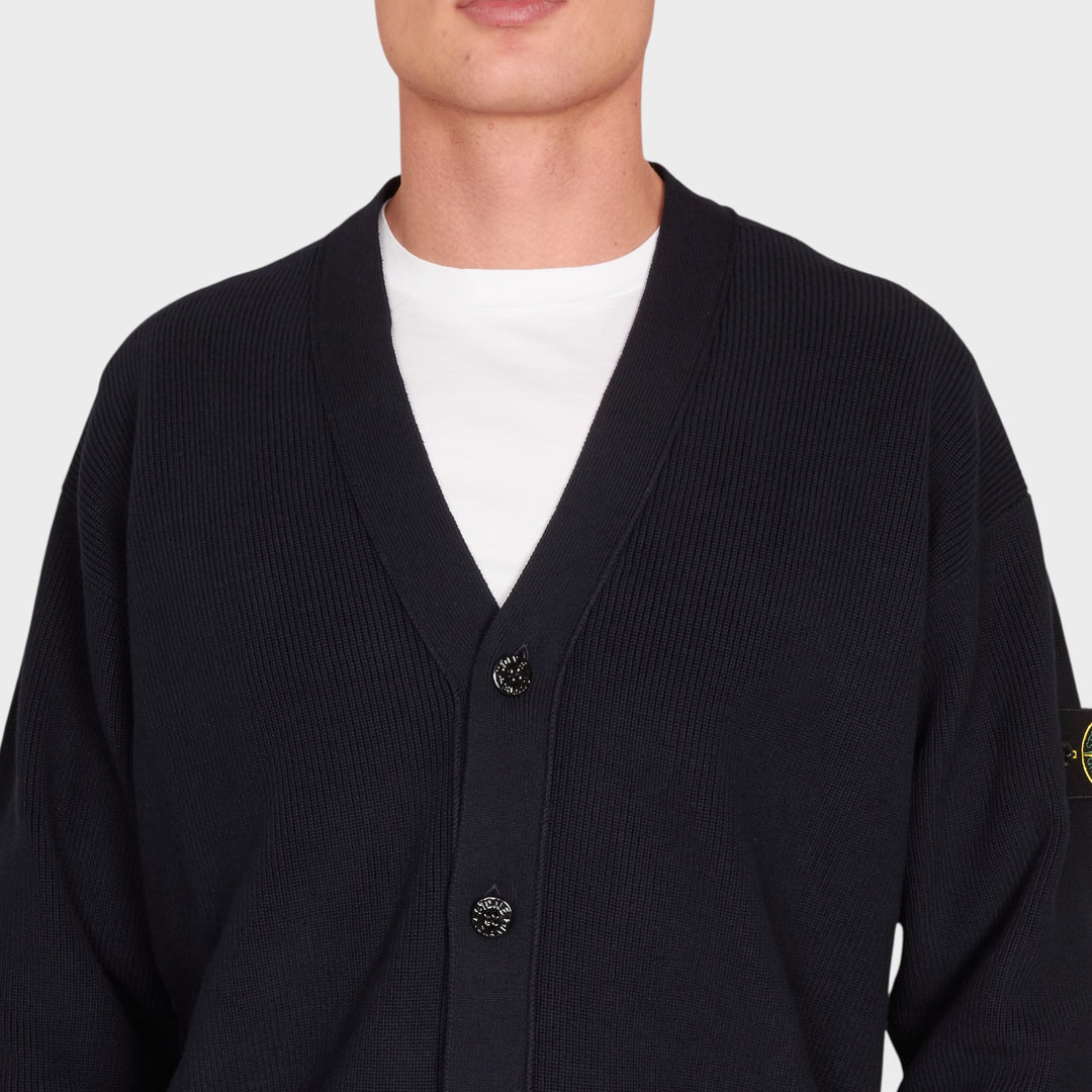 Stone Island V-Neck Cardigan I Navy