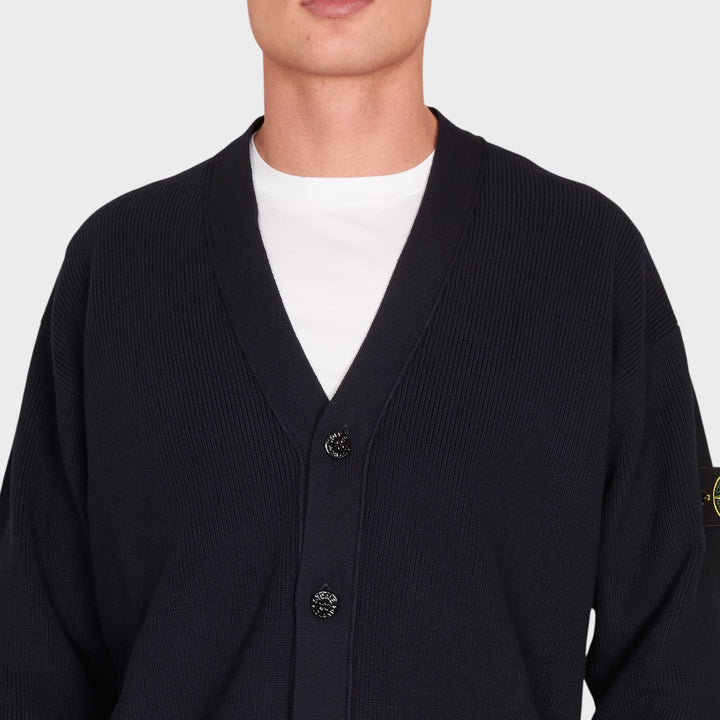 Stone Island V-Neck Cardigan I Navy