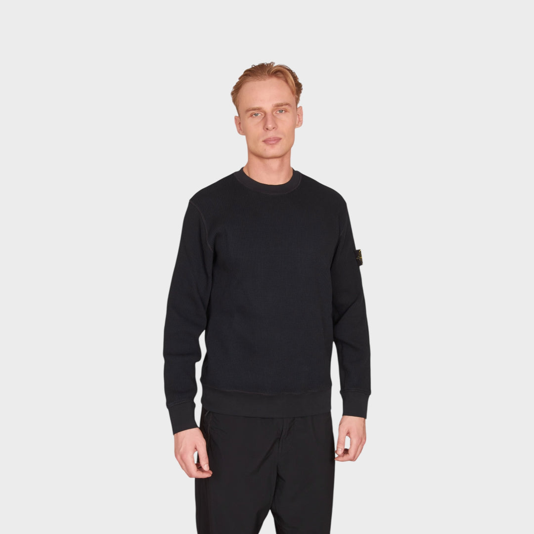 Stone Island Waffle Fleece Crewneck I Navy