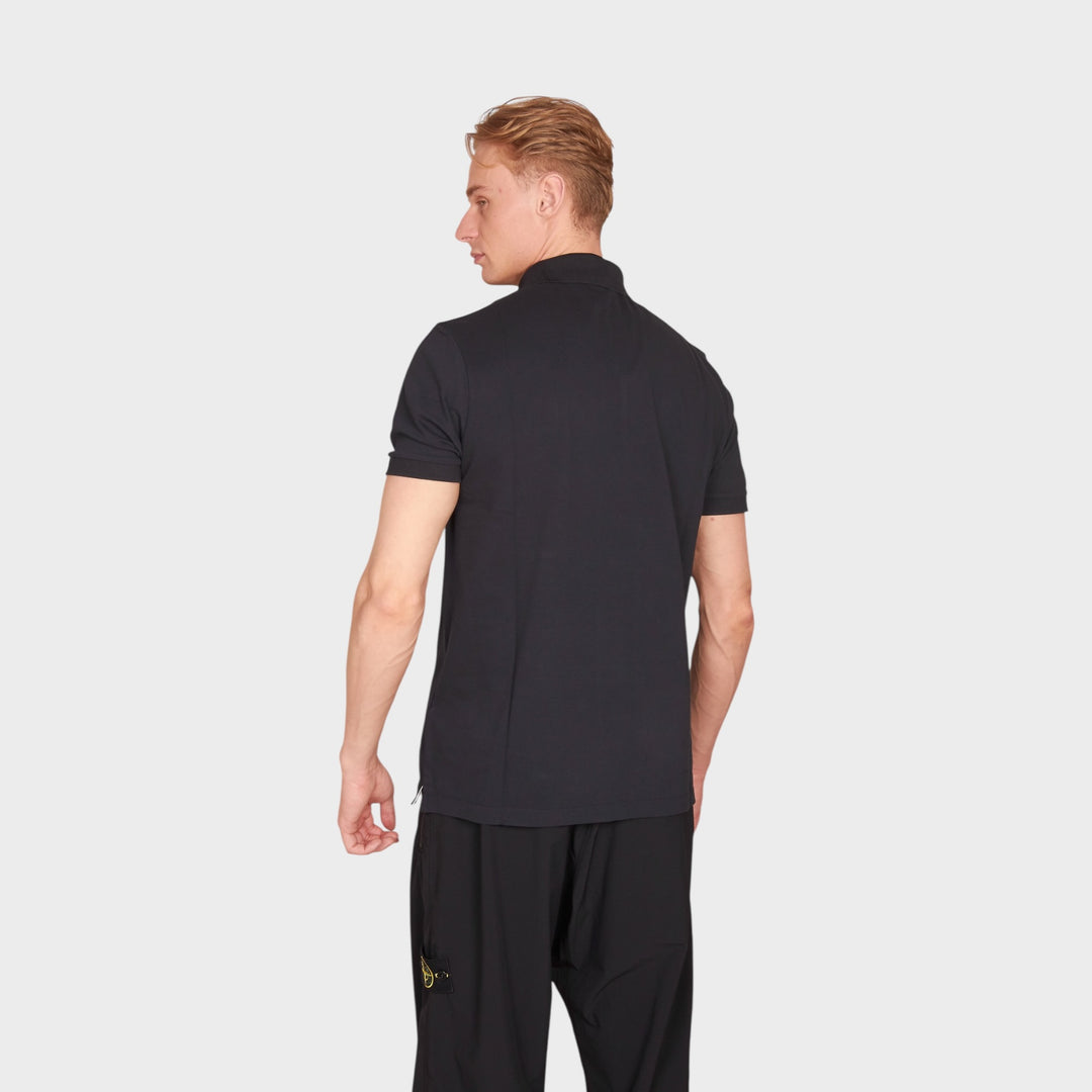 Stone Island Patch Logo Polo In Navy
