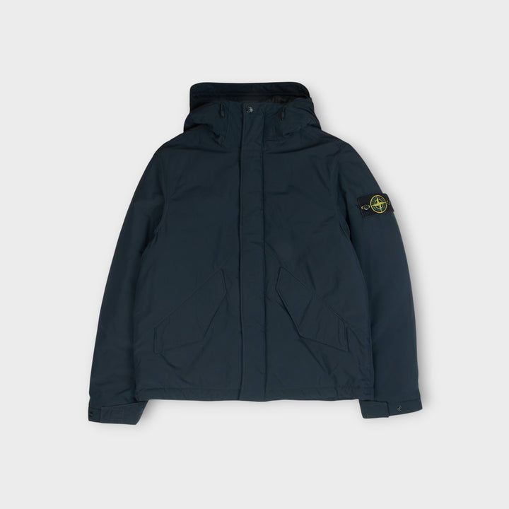 Stone Island Micro Twill Hooded Jakke I Navy