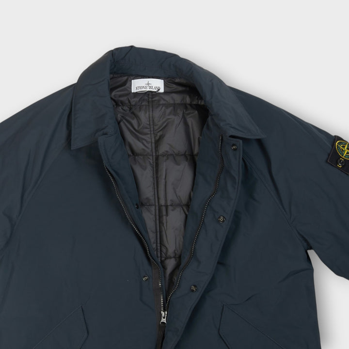 Stone Island Micro Reps Long Jacket I Navy