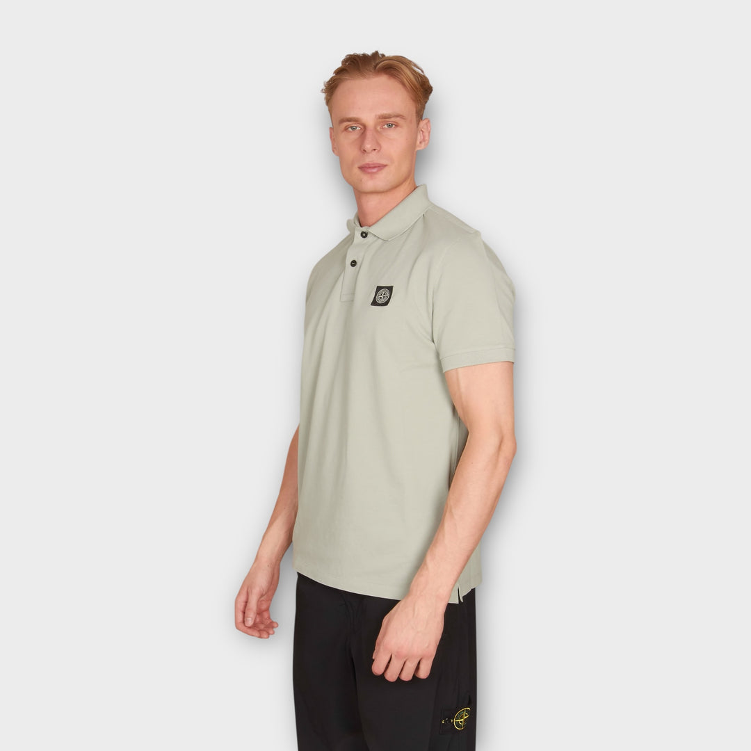 Stone Island Organic Cotton Pique Polo I Green