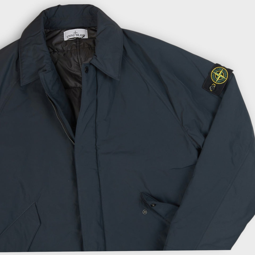 Stone Island Micro Reps Long Jacket I Navy