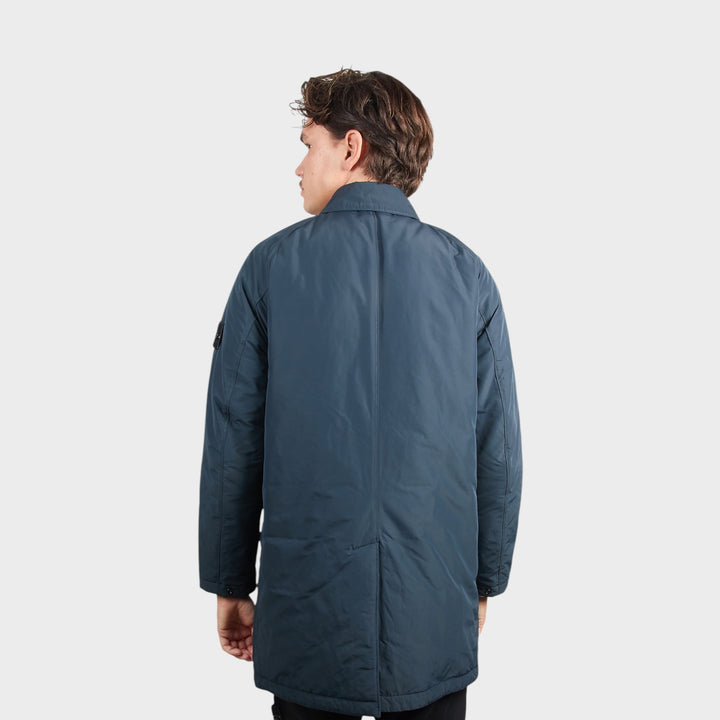 Stone Island Micro Reps Long Jacket I Navy