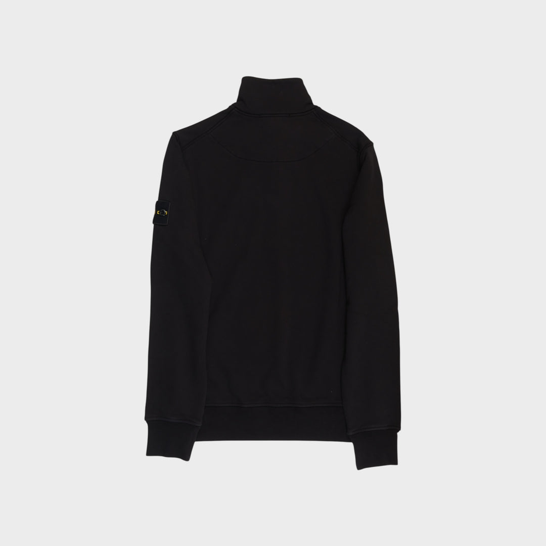 Stone Island Organic Fleece Half-Zipper Sweatshirt I Sort