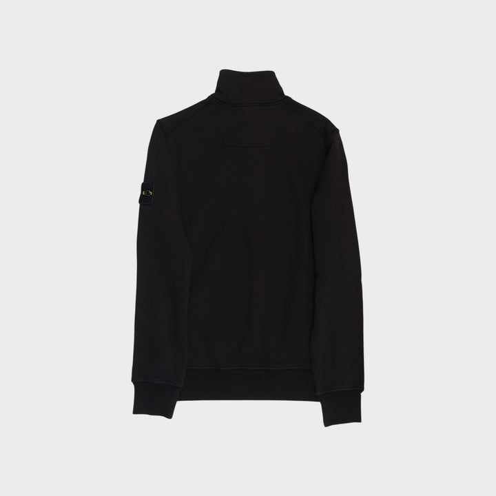 Stone Island Organic Fleece Half-Zipper Sweatshirt I Sort