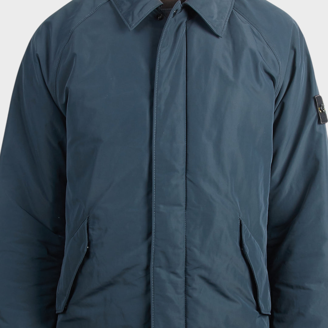 Stone Island Micro Reps Long Jacket I Navy