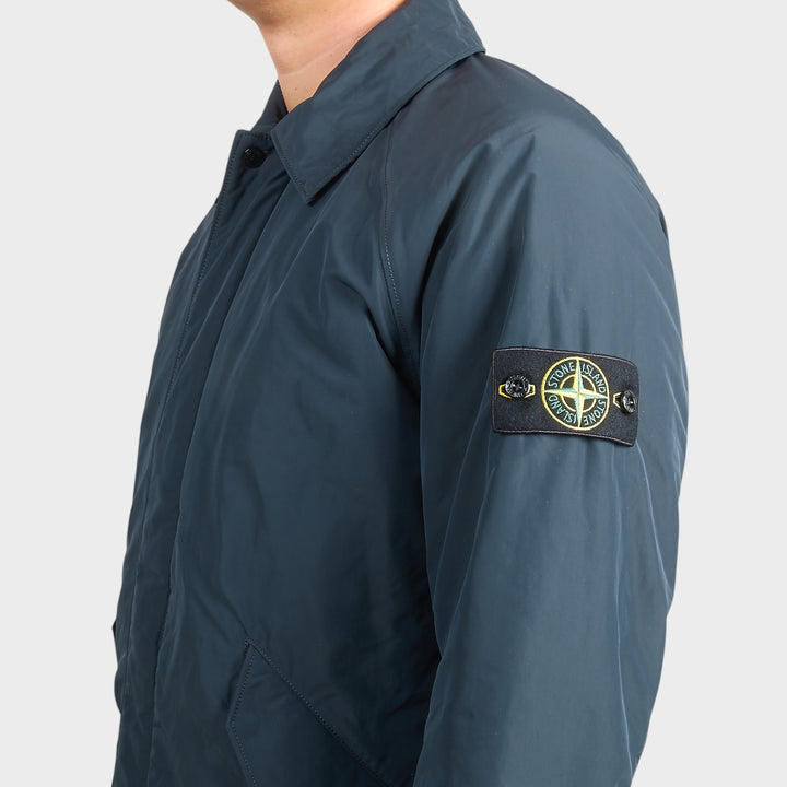 Stone Island Micro Reps Long Jacket I Navy