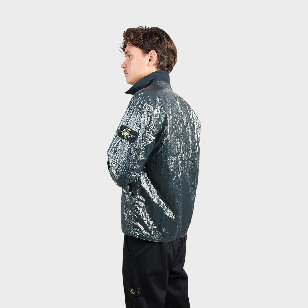 Stone Island Crinkled Nylon Overshirt I Dark Green