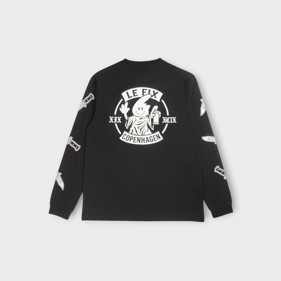 Le Fix Knife LS T-Shirt I Sort