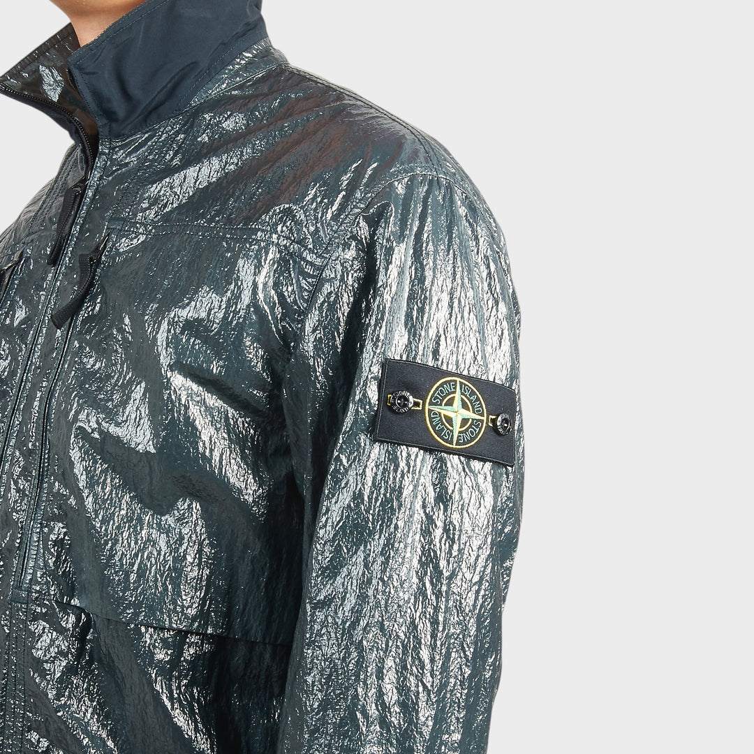 Stone Island Crinkled Nylon Overshirt I Dark Green