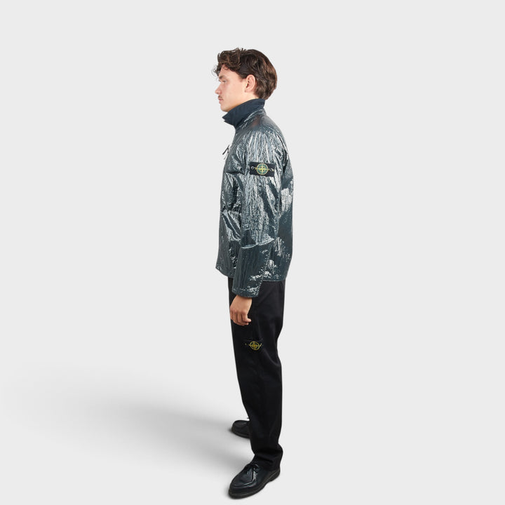 Stone Island Crinkled Nylon Overshirt I Dark Green