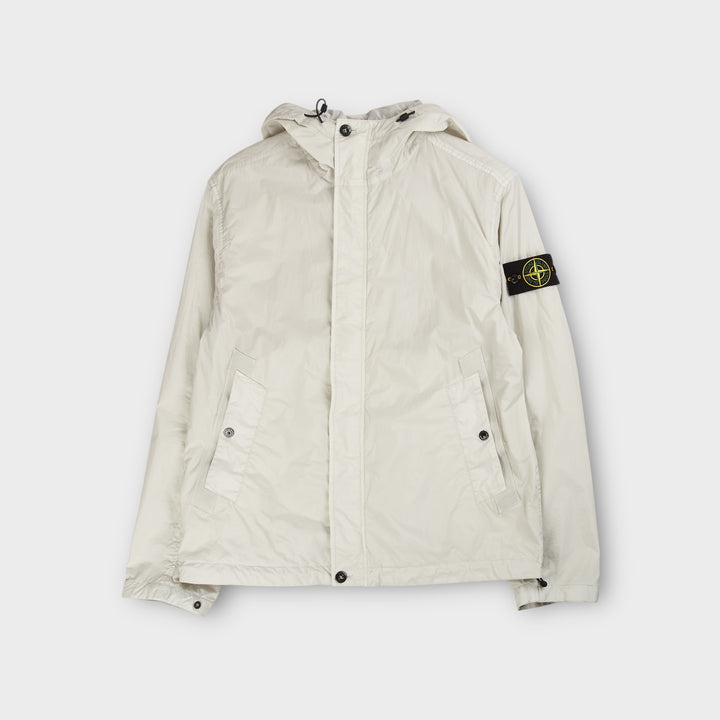 Stone Island K1S154100092 Garment Dyed Crinkle Reps Jakke I Pearl Grey