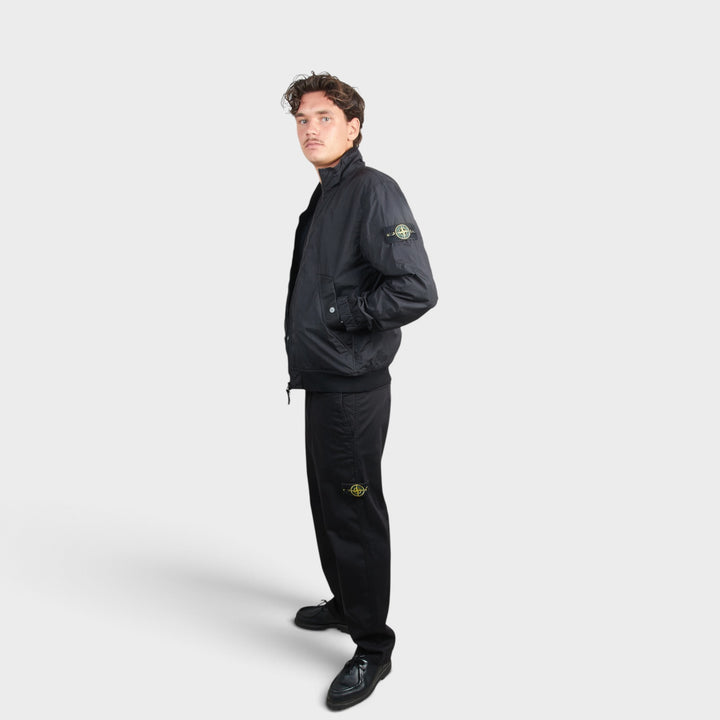Stone Island Garment Dyed Crinkle Reps Jakke I Sort