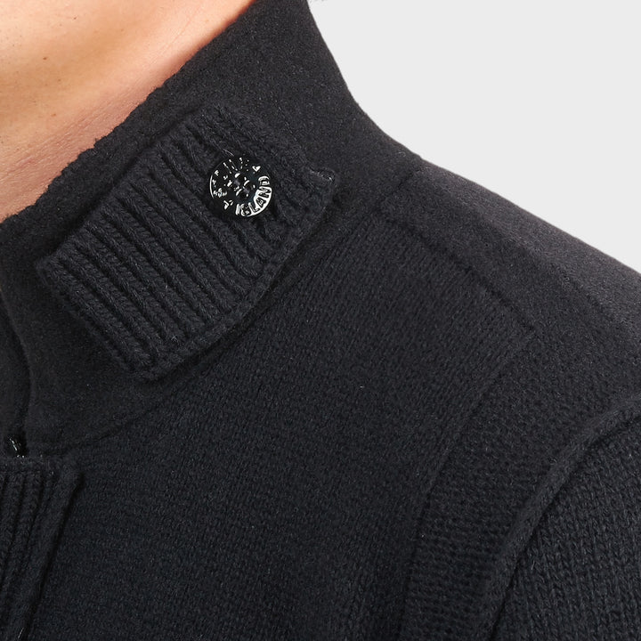 Stone Island Lambswool Button-up Sweater I Sort