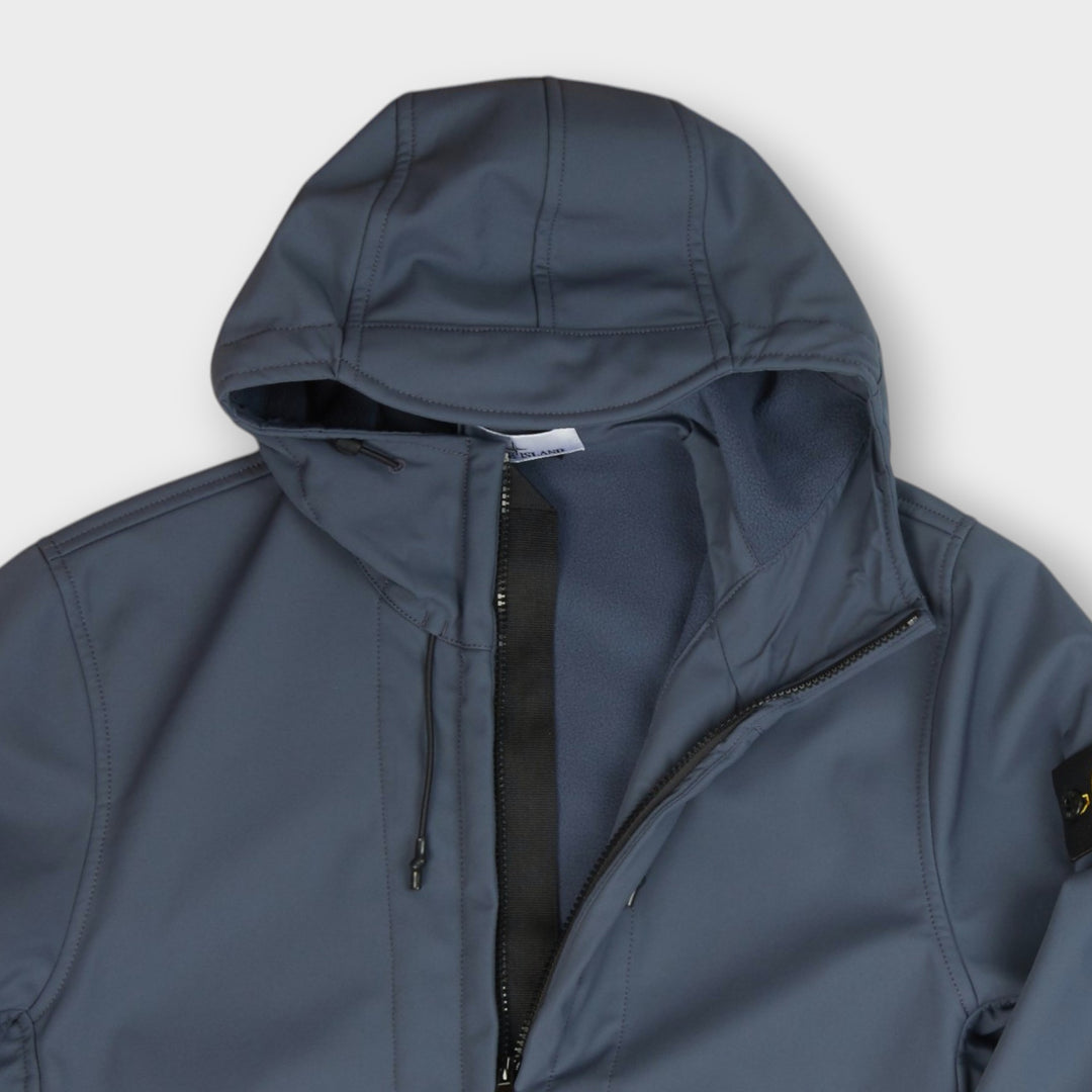 Stone Island Soft Shell-R E.Dye Technology Jakke I Blue
