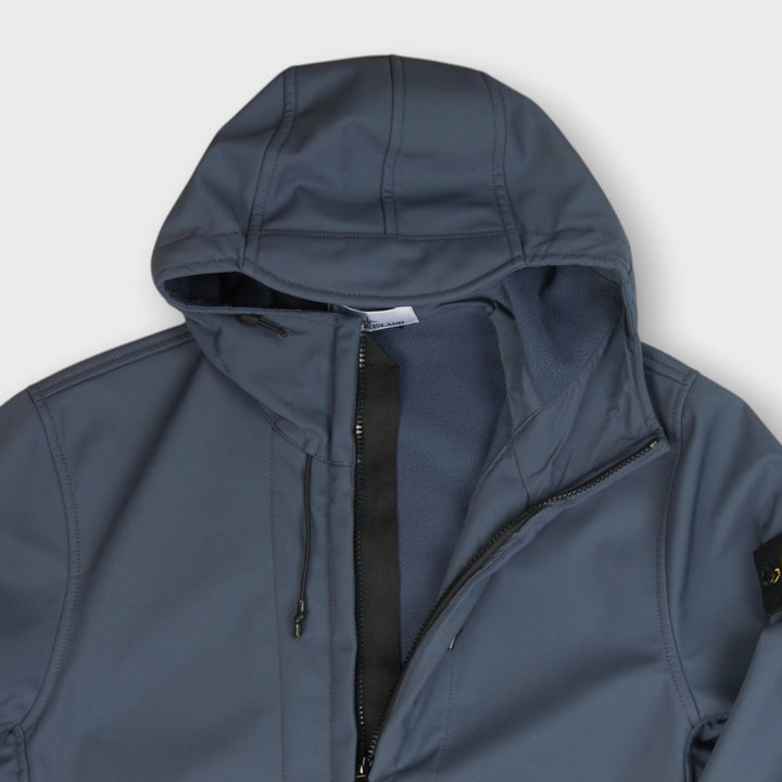 Stone Island Soft Shell-R E.Dye Technology Jakke I Blue