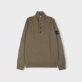 STONE ISLAND MAGLIA RWS BUTTON UP KNIT I DARK GREEN