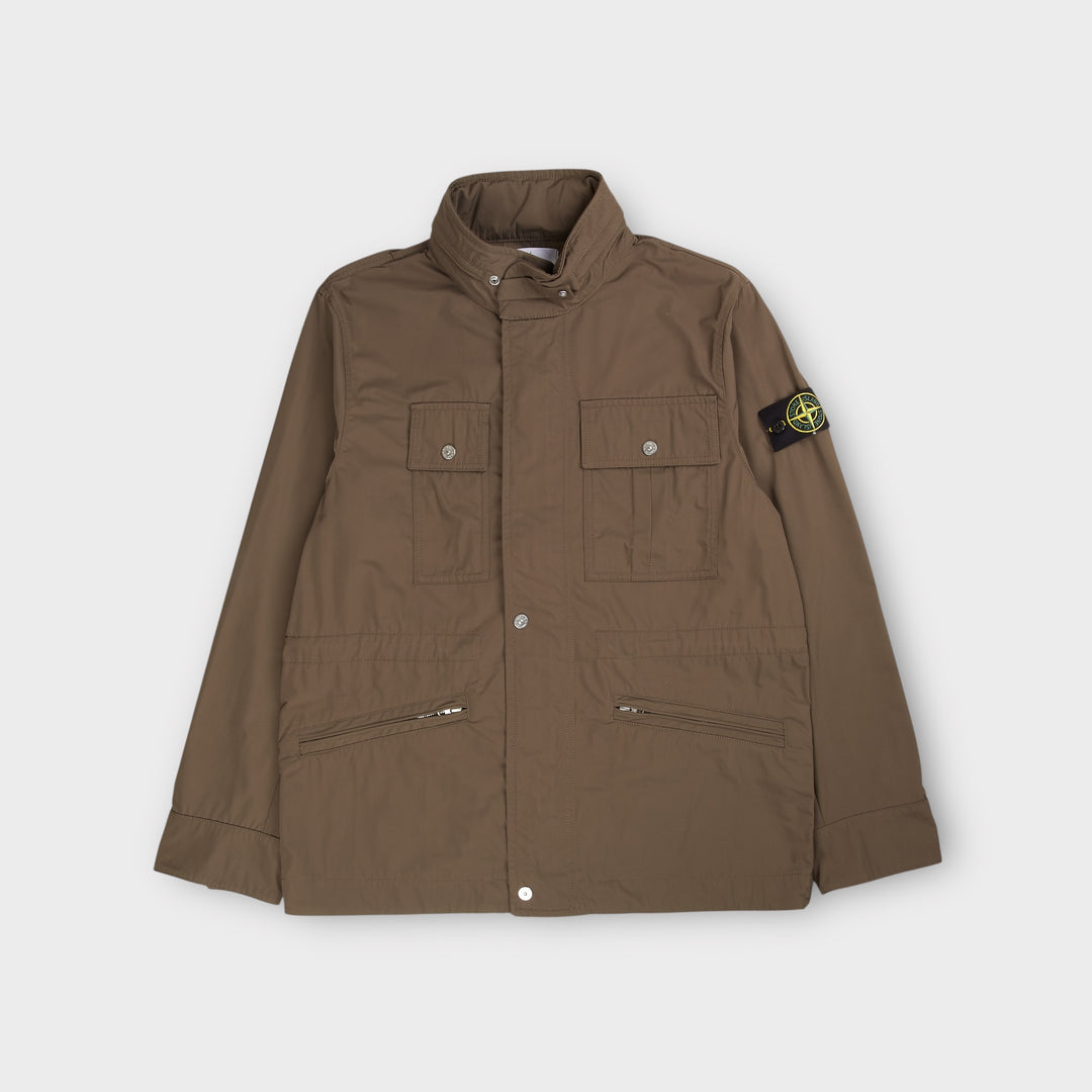 Stone Island K1S154100007 Micro Twill Field Jacket In Green – Le