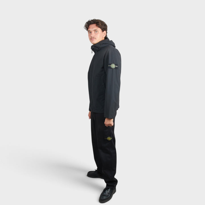 Stone Island Soft Shell-R E.Dye Technology Jakke I Sort