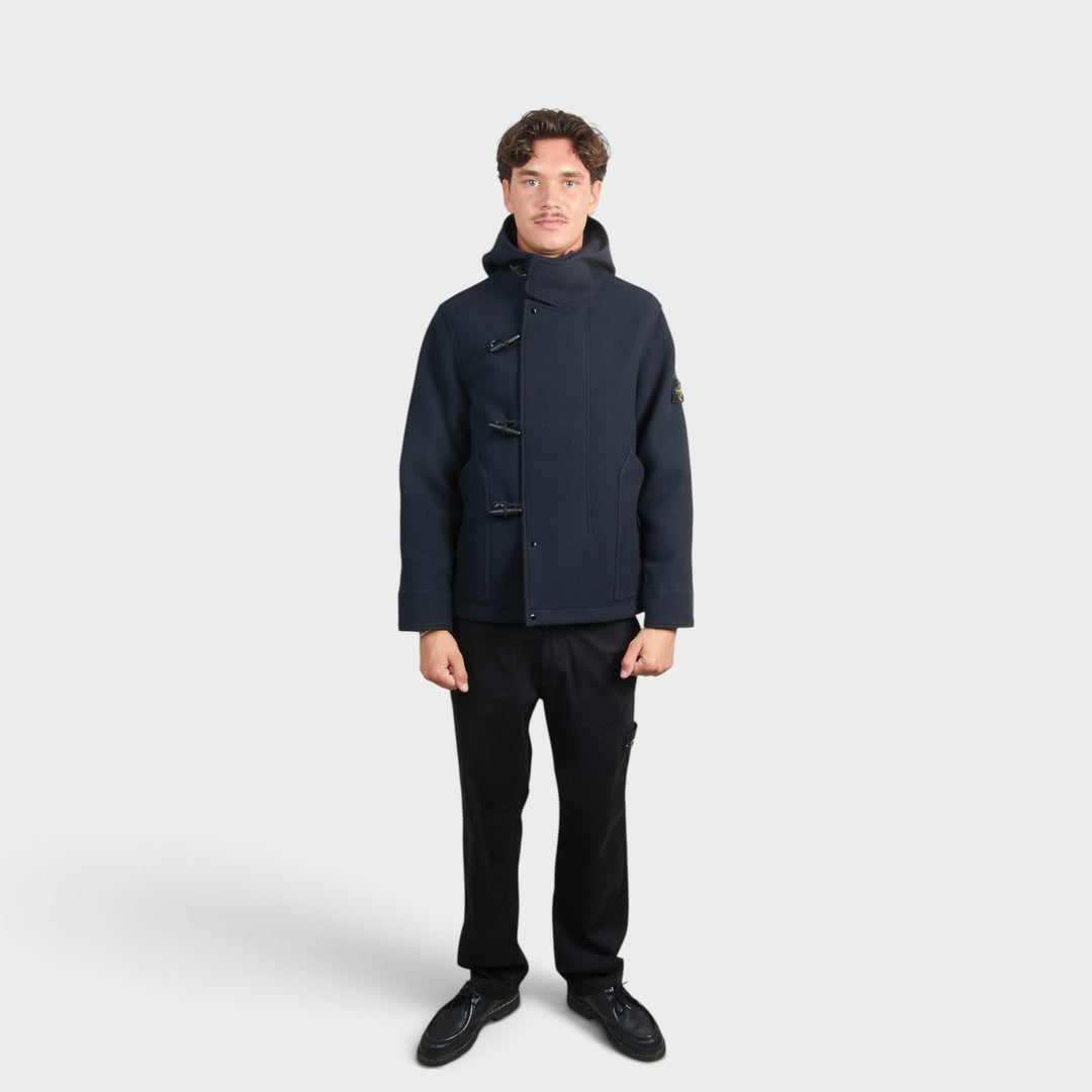 Stone Island Heavy Melton Jakke I Navy