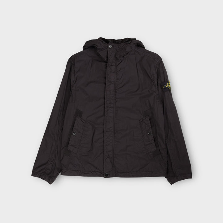 Stone Island K1S154100092 Garment Dyed Crinkle Reps Jakke I Sort