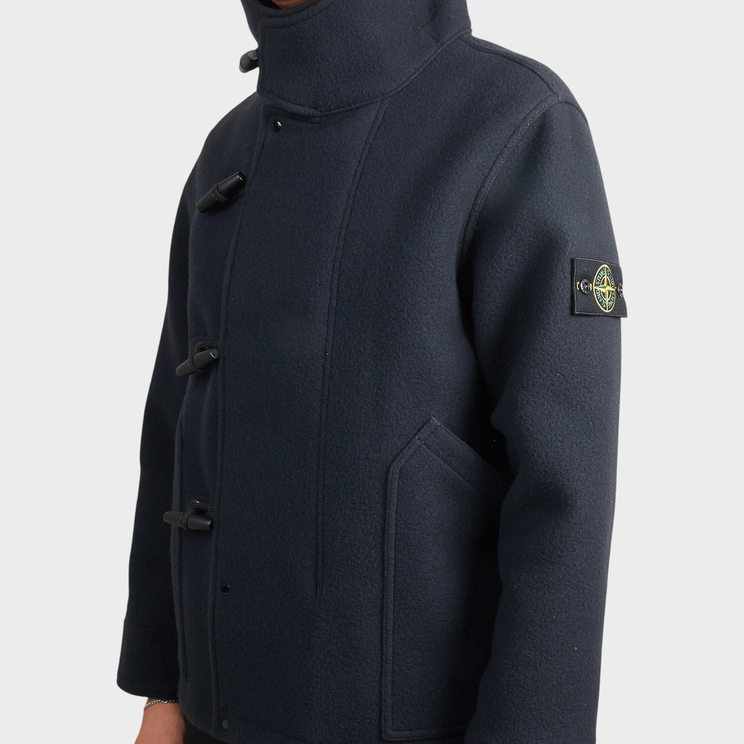 Stone Island Heavy Melton Jakke I Navy