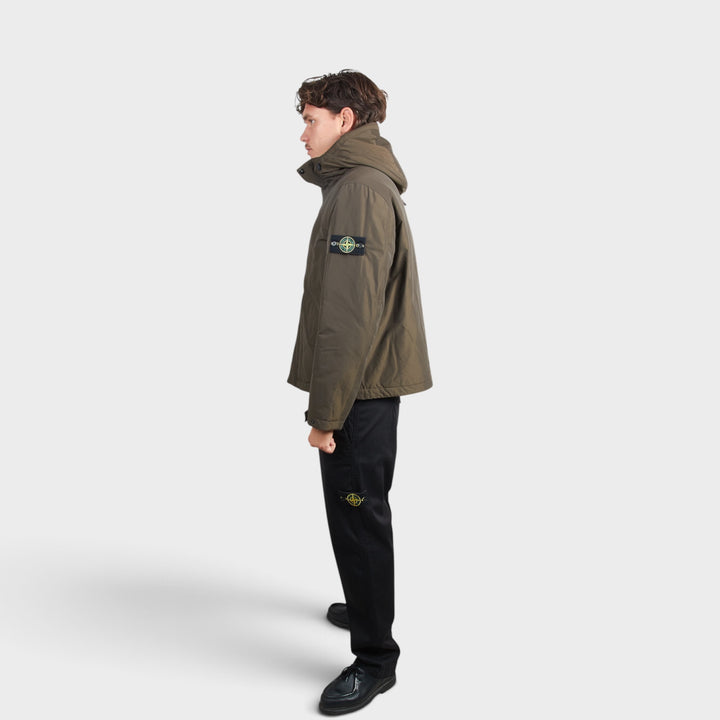 Stone Island Micro Twill Hooded Jakke I Coal Grey