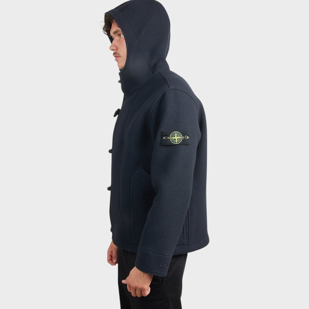 Stone Island Heavy Melton Jakke I Navy
