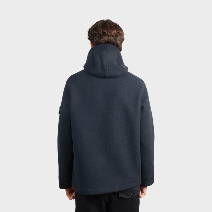 Stone Island Heavy Melton Jakke I Navy
