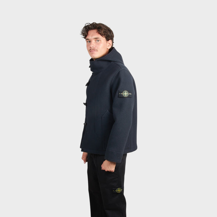 Stone Island Heavy Melton Jakke I Navy