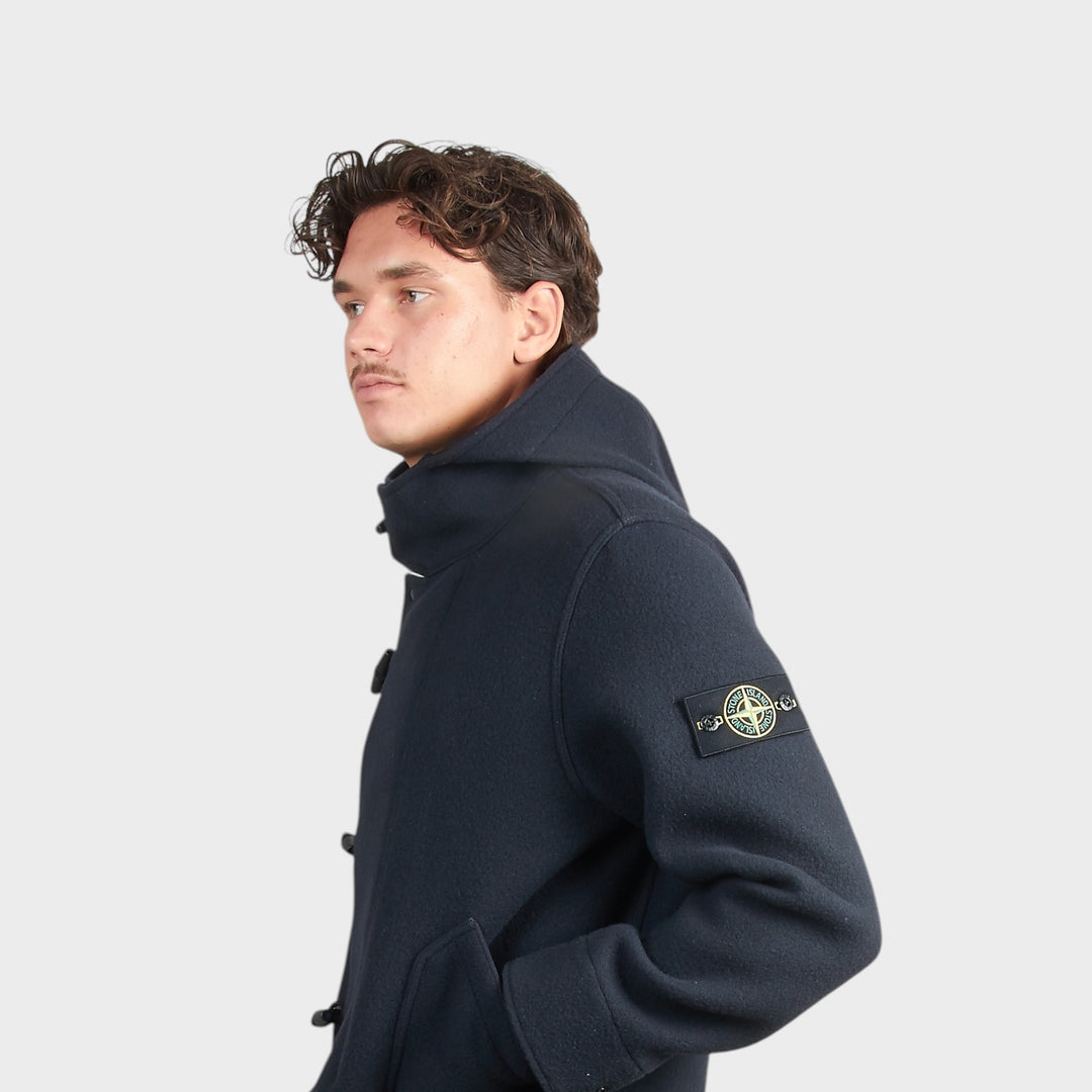 Stone Island Heavy Melton Jakke I Navy