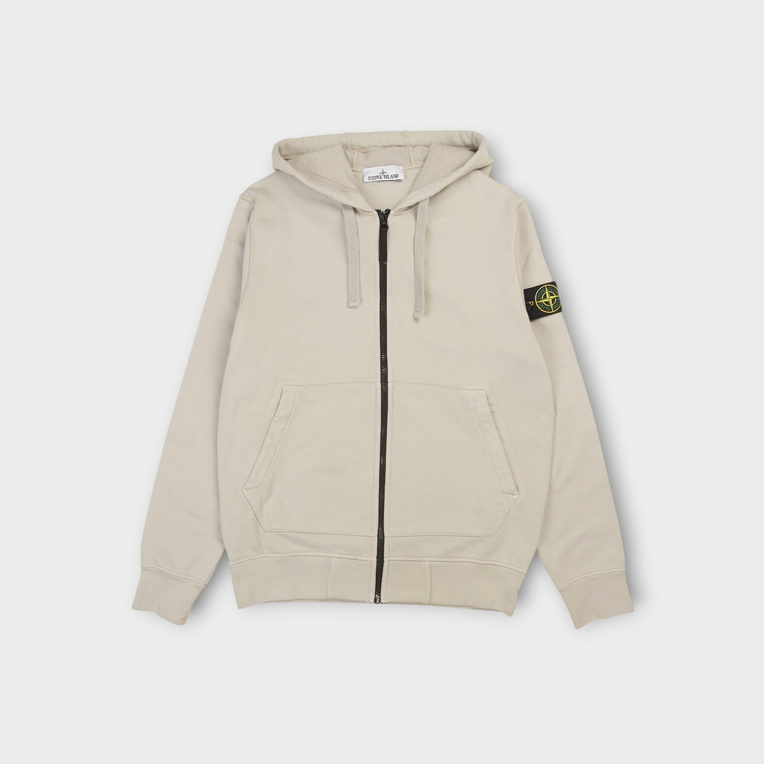 Stone Island Organic Cotton Zip Hoodie I Light Grey